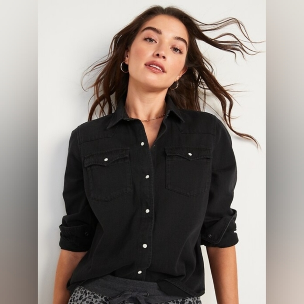 NWT Denim Western Cowgirl Shirt